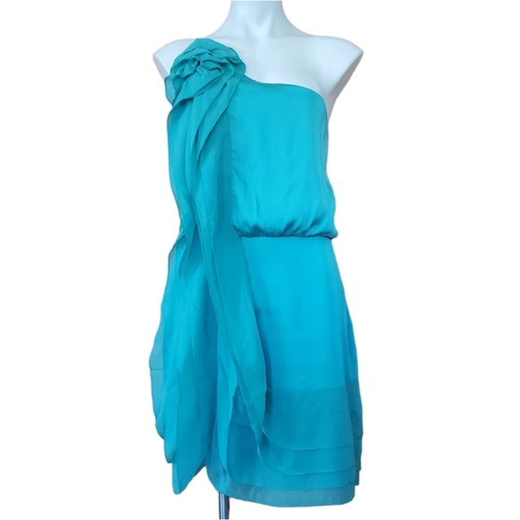 BCBGMaxAzria Blue asymmetrical Dress - Picture 4 of 13